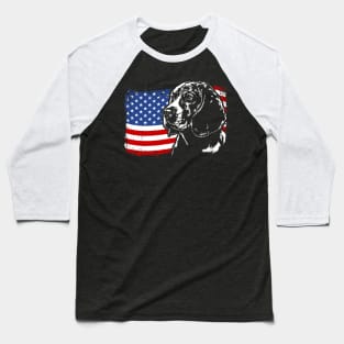 Proud Beagle American Flag patriotic dog Baseball T-Shirt